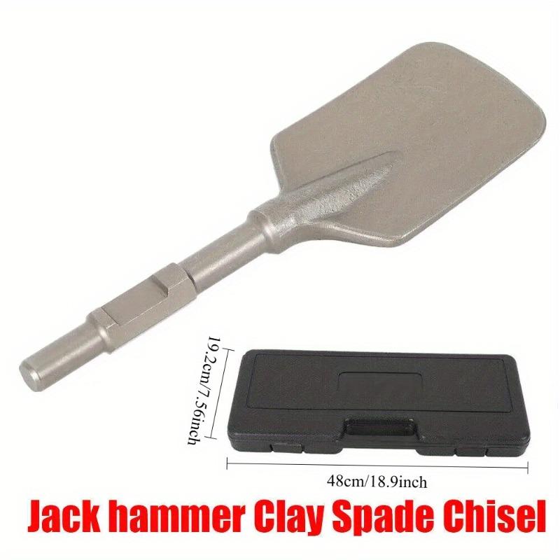 1 PC Electric Hammer Breaker Clay Spade Shovel Chisel Cutter Chisel Extra Wide Pointed Chisel Tipped 1-1/8  Hex Shank