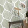 Geometry Moroccan Texture Sage Green Sheer Curtains for Living Room Decoration Window Curtains Kitchen Tulle Voile Curtains