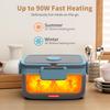 Electric Lunch Box for Adults – 90W Portable Food Warmer with 2L Stainless Steel & 1L Fruit Container, 12V/24V/110V Heated Lunch Box for Car,