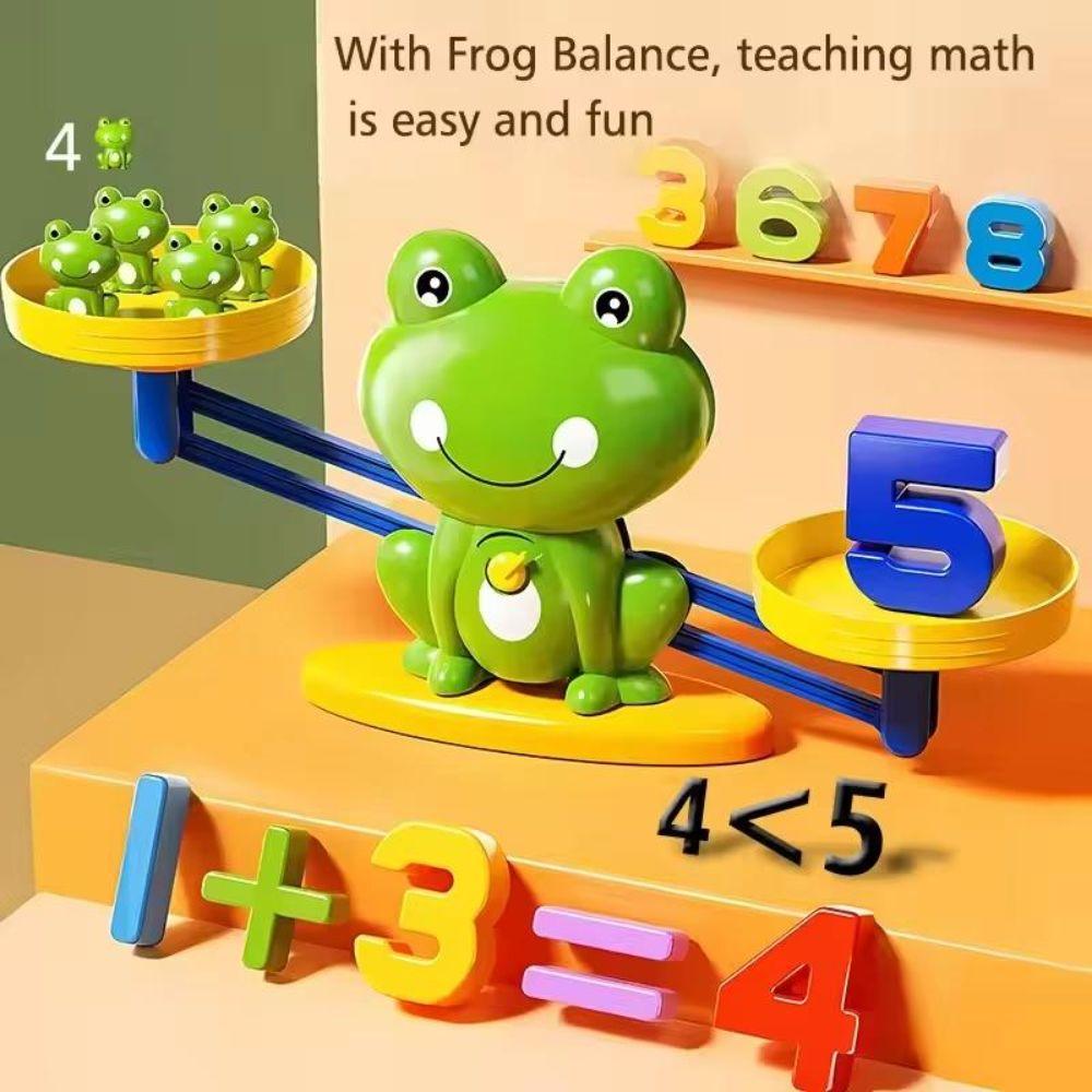 Logical Thinking Frog Math Balance Toy Addition Subtraction Early Education Toy Math Training