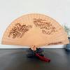 Heshantang Gift Ancient Style Hollow Craft Full Wooden Folding Fan