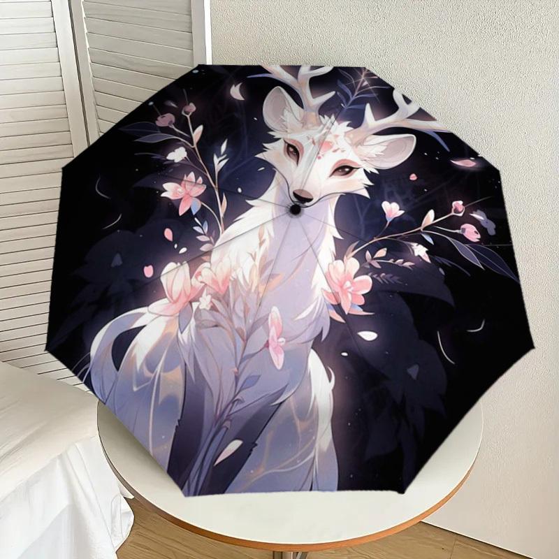 

1pc Enchanted Forest Spirit Umbrella with Plastic Handle,Suitable for All Seasons Home Travel Outdoor UmbrellaDD953