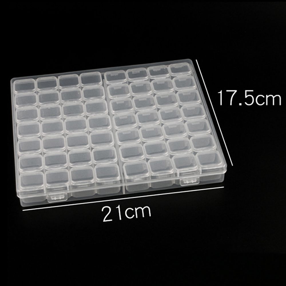 Sealed Empty Nail Art Accessories  Rhinestone Organizer Plastic Storage Box Beads Container