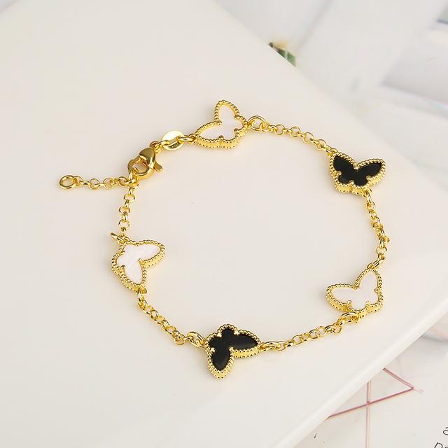 INS Hot Selling New Insect Butterfly Bracelet Personalized Natural Stone Adjustable Bracelet For Woman Girl Zircon Daily Wear