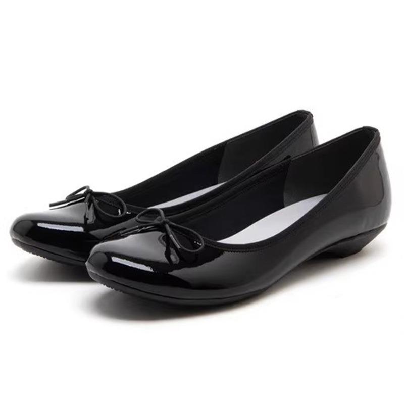 Sheepskin version~ Raspberry babe eggplant shoes women's bow single shoes women's shallow mouth flat ballet shoes