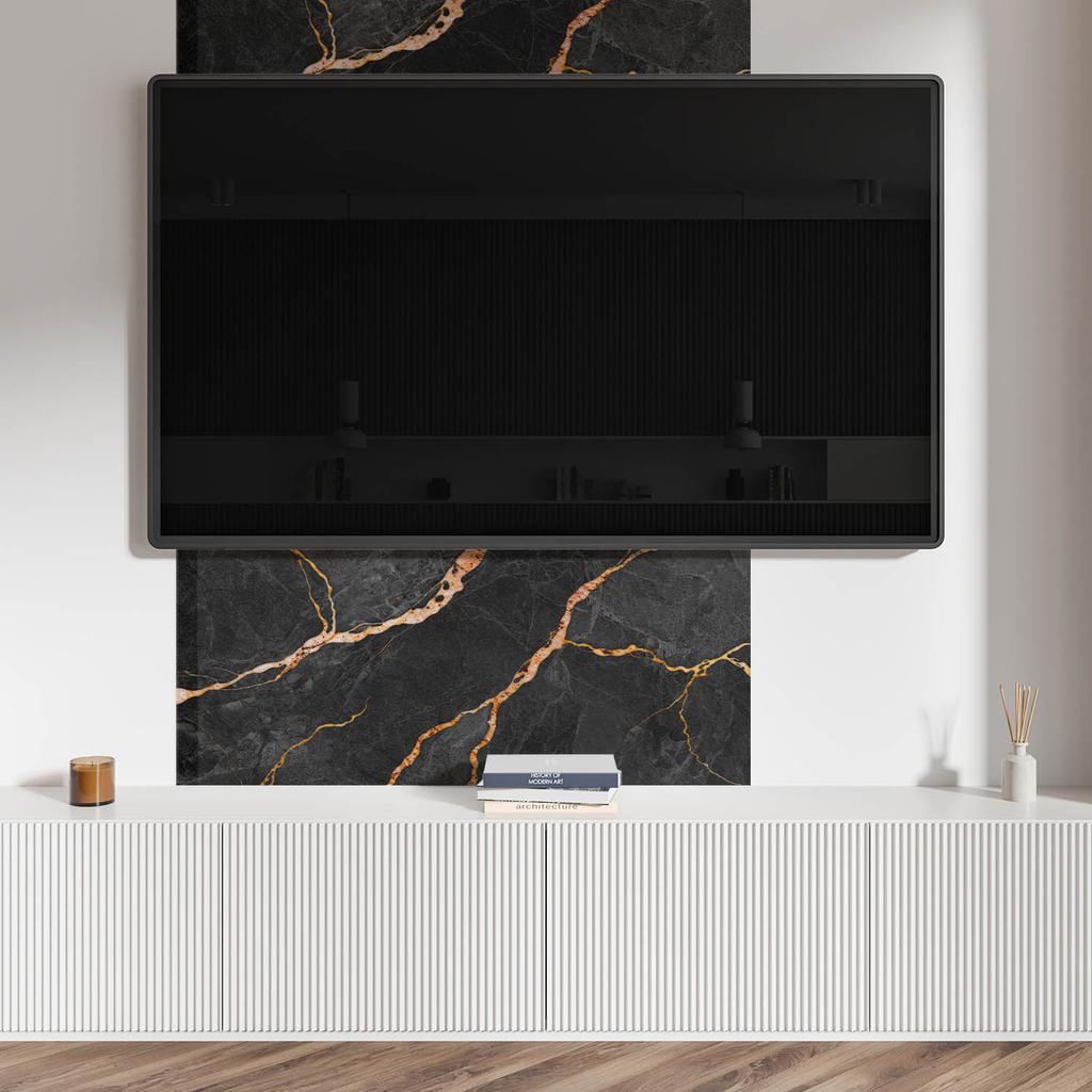 Self-Adhesive Vinyl Flooring With Graphics For Kitchen 100x50 Cm Elegant Marble with Veins