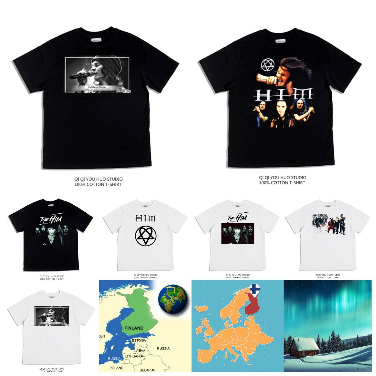 Финская рок-метал-группа The Him MMA Kick Boxing UFC Muay Thai Футболка с ретро-винтажным — фото 11