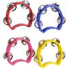 2Pcs Plastic Hand Held Percussion Tambourine With 4 Bells Rhythm Musical Instrument Toys Kids Preschool Educational Gift