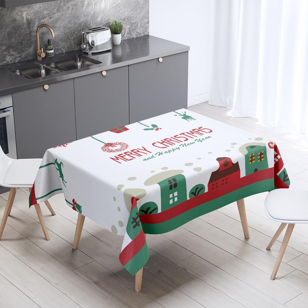 Christmas Tablecloth Coffee Table Table Cloth Holiday Gift Decoration Tarp