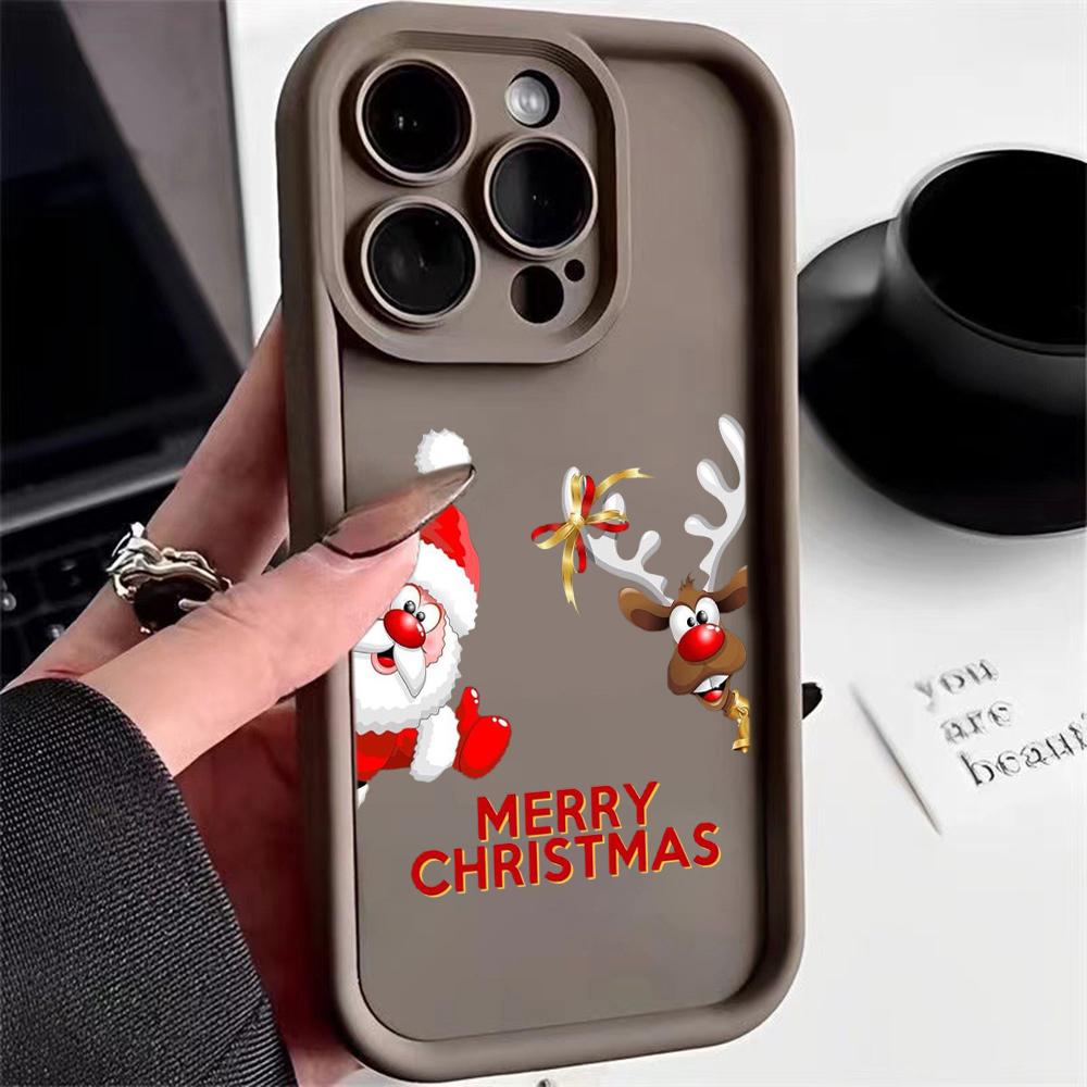 Ae120 Merry Christmas Santa Design Phone Cases for Xiaomi 14T 12 11 Lite 5G NE Redmi 13 14C 9C 9A A3 Note 12 Pro 11s Angel Eye Ladder Protective Cover