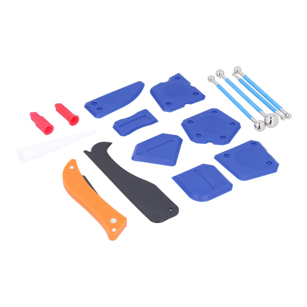 16Pcs Caulking Tool ABS Glue Grout Cleaning Scraper Remover Nozzle for Floor Tile