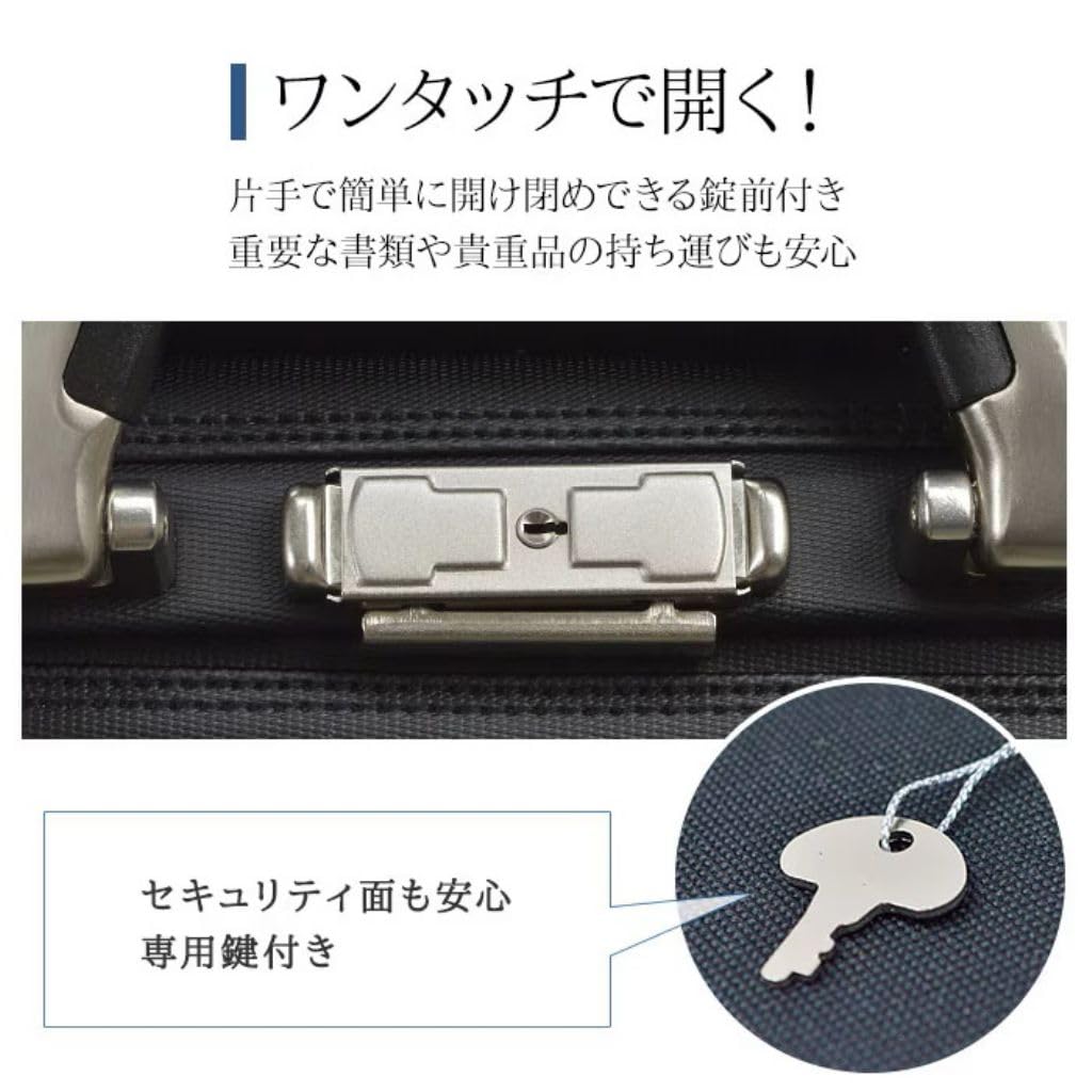 [kakkoii] Made in Japan, Dulles Business Bag, A4 File Compatible, Freestanding, Men's, Commuter, Sales, Made in Toyooka, Black, High Quality