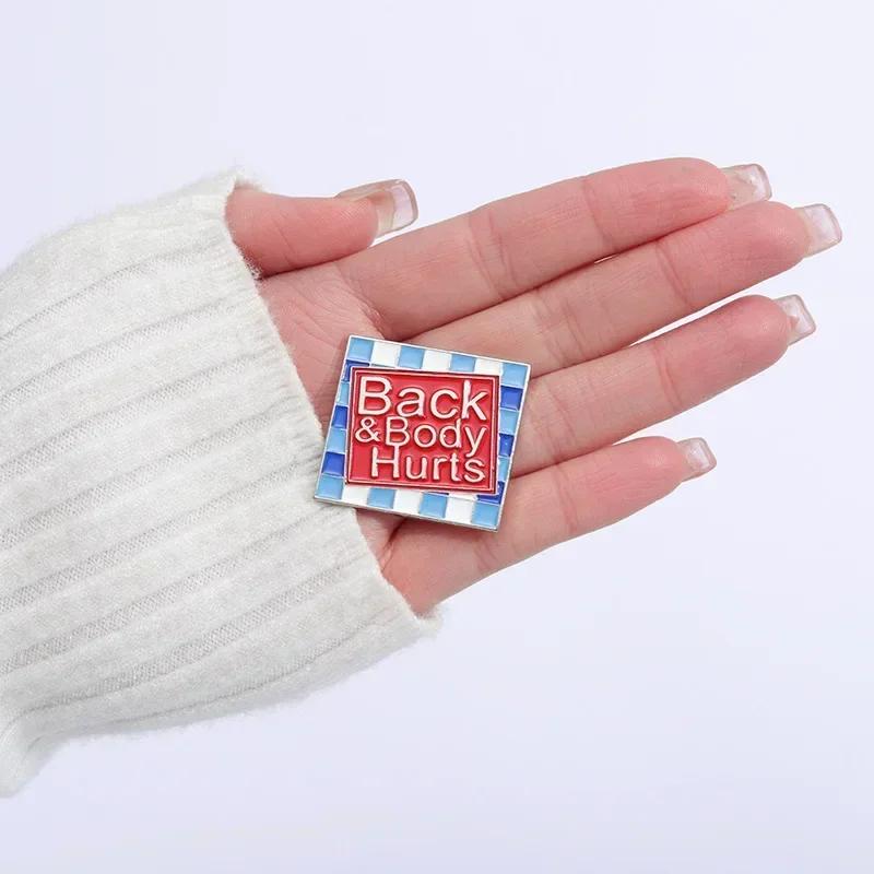 

Geometric Alphabet Brooch Simple Fashion Clothes Bag Decoration Badge Enamel Pin Backpack Accessories