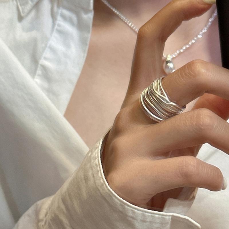 Verstellbare Überkreuzringe Verschlungene Ringe Modische Verdrehte Kreuze Wickelringe Verstellbare Kupferringe Schmuck für Frauen