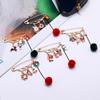 Tassel Christmas Tree Snowman Brooches Christmas Brooch Christmas Jewelry Enamel Badges Xmas Pins