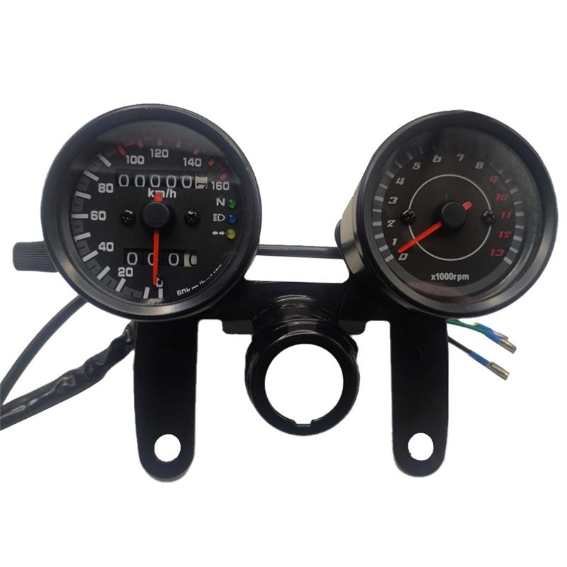 

Portable 1 PCS Motorbike Dashboard Retro New Black For Cruise Prince Retrofit Odometer Tachometer