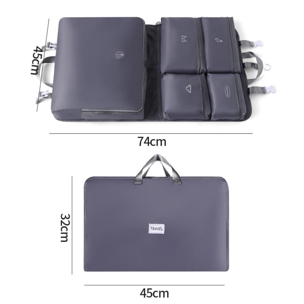 

Multi-Functional Nylon Travel Storage Bag Foldable Large Capacity Underwear Socks Bag Portable Space-saving Luggage Organizer сірий