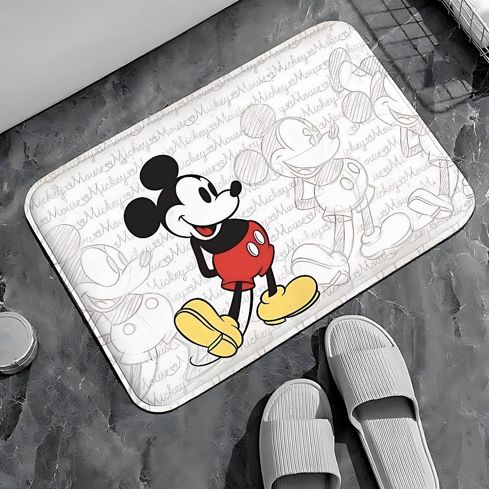 Cute M-Mickey Mouse Entry Door Floor Mat Festive Decorations Carpet Bathroom Anti-slip Mat Entrance Doormat