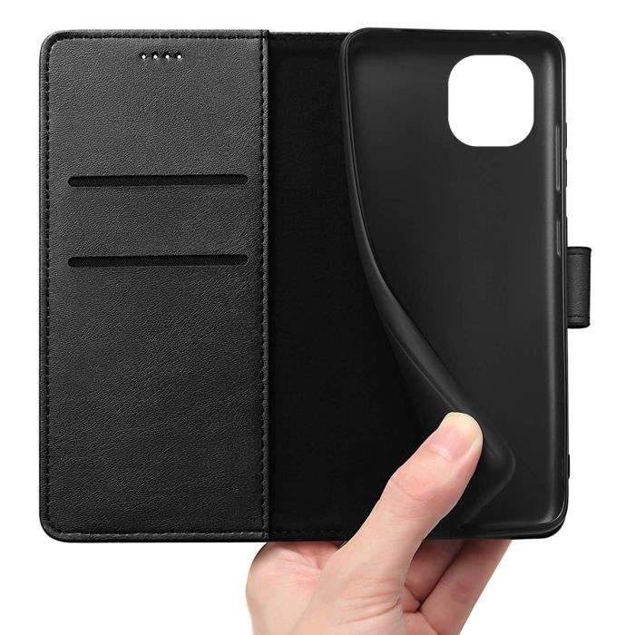 Wallet Case - Phonillico - Xiaomi MI 11 5G - Black - Leather Effect - Video Stand