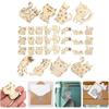 50pcs Unfinished Wooden Cat Cutouts Wood Discs Slices Blank Cat Animal Shaped Disc for Home DIY Handicraft Birthday Party