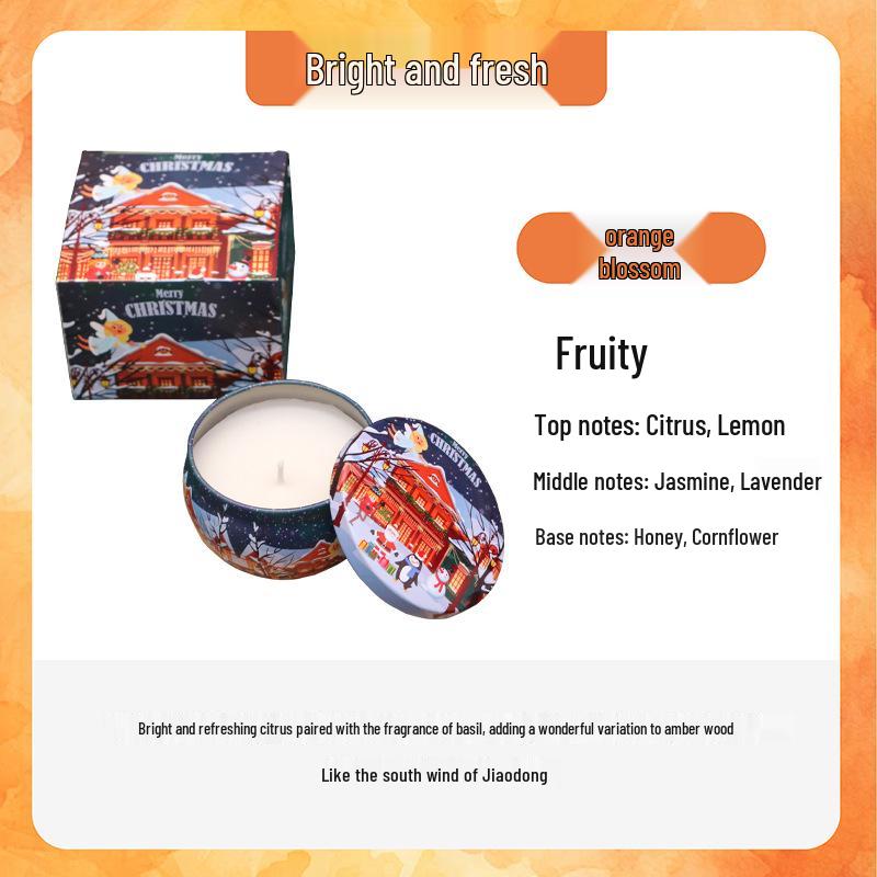 Southeast Asia Osmanthus Scented Candle Gift Set - Soy Wax Dried Flower Tin