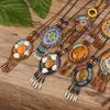 Ethnic Style Nepalese Jewelry, Leather Necklace, Exotic Design, Hand Woven Vintage Bohemian Items