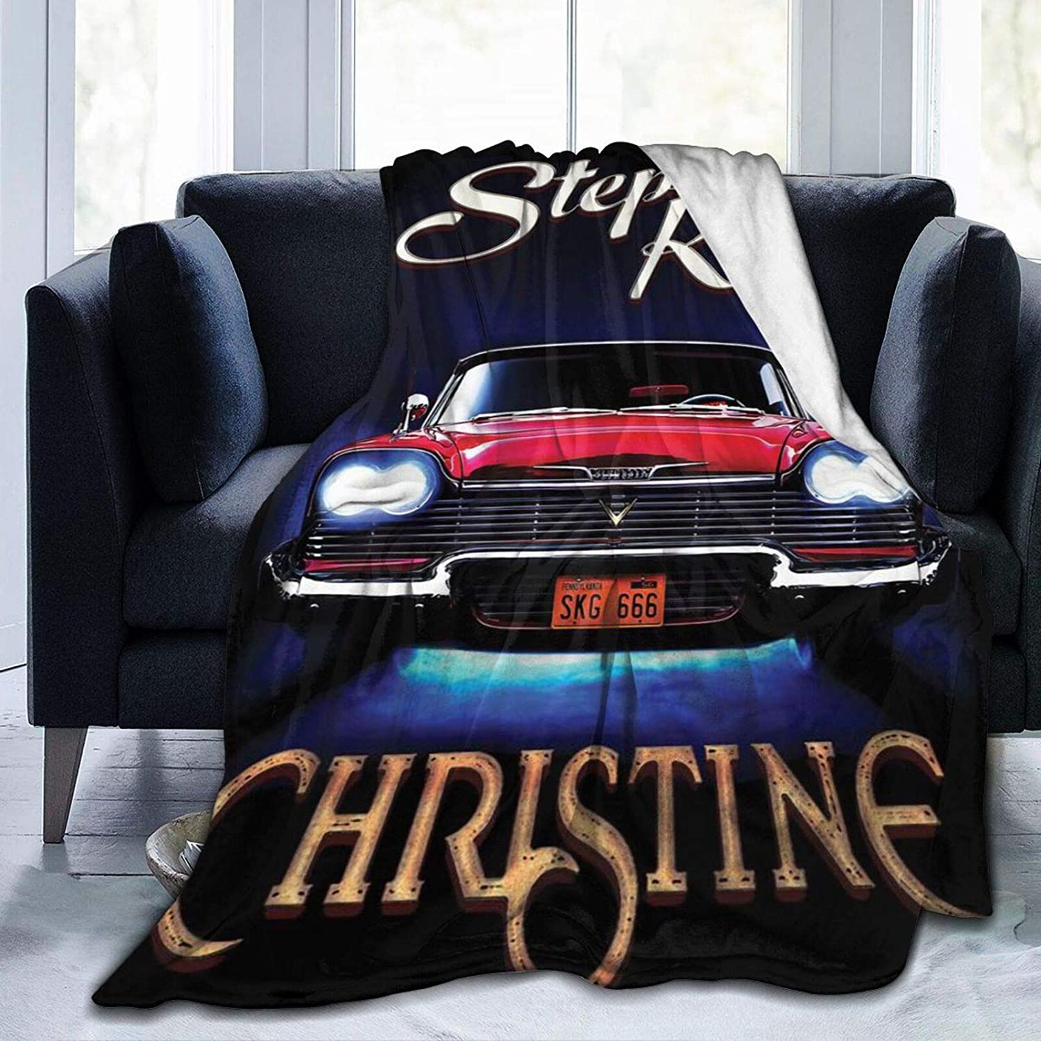 

Stephen King Christines Custom Cars Super Soft Lightweight Cozy Microplush Throw Blanket for Sofa Chair Couch and Bed Room Decor 100cmx150cm