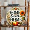Vintage Aluminum Home Sweet Home Wreath Sign Wall Decor For Living Room Kitchen Bathroom Bedroom