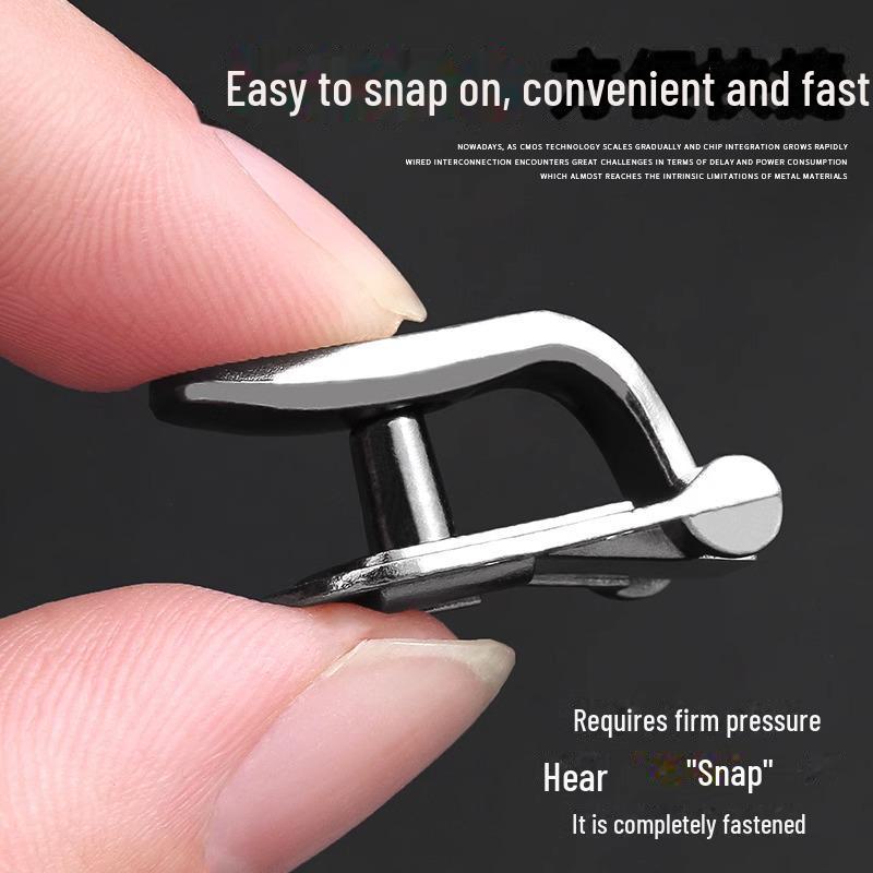 Casaco Exquisito de Moda em Pele de Visão com Fivela Bico de Pato e Botões Decorativos Especiais