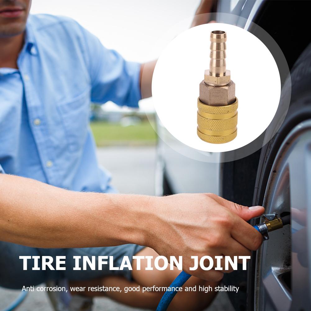 8mm Tire Valve Inflation Joint Brass Pump Adapter Quick Connector Conversion Accessories for Bicycle Motorcycle Car Tire Filling