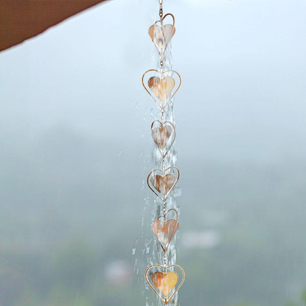Metal Rainwater Drainage Chain Decorative Drainage Rainwater Chain Exquisite Downspout Rain Chain for Indoor Outdoor Decor
