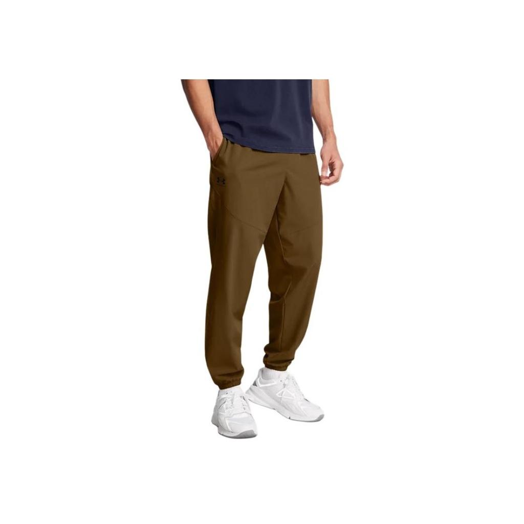 Under Armour Woven Series Vibe Solid Fashion Comfortable Soft Casual Pants Men Pants Coyote 1386557-498