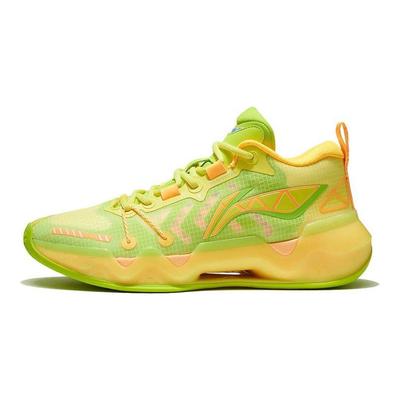 LiNing Blade 2 Low Ütéscsillapítás Csúszásgátló Kopásálló Támogató Alacsony szárú Férfi Kosárlabda Cipő Férfi Sneaker Fluoreszkáló-Sárga ABAS039-2