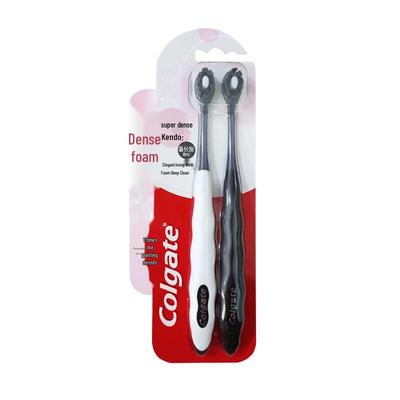 Ultra-Dense Fluffy Silk Soft Toothbrush (Charcoal, Twin Pack)
