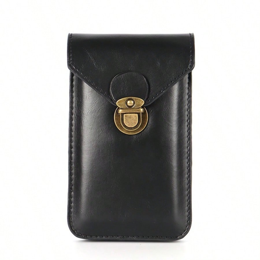 Nouvelle pochette de téléphone portable pour homme Sac à suspendre Sac pour téléphone portable Black multicolore