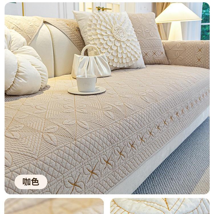 Pure Cotton Sofa Cushion, Cotton Fabric, Universal In All Seasons, Non-Slip Seat Cushion, Light Luxury Sofa Cover, New Cover