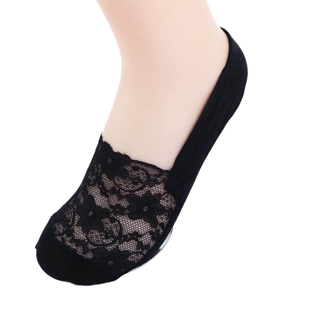 

Fashion Pattern Non-Slip Solid Color lace Hosiery Women Sock Slippers Ice Silk Socks Mesh