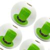 10 Pieces Round ST. Patrick’S Day Wooden Beads White Polished Wood Spacer for Jewelry
