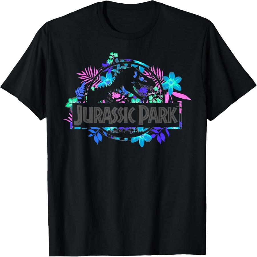 

Jurassic Park Tropical Floral Logo Graphic T-Shirt T-Shirt XXXXXL чорний