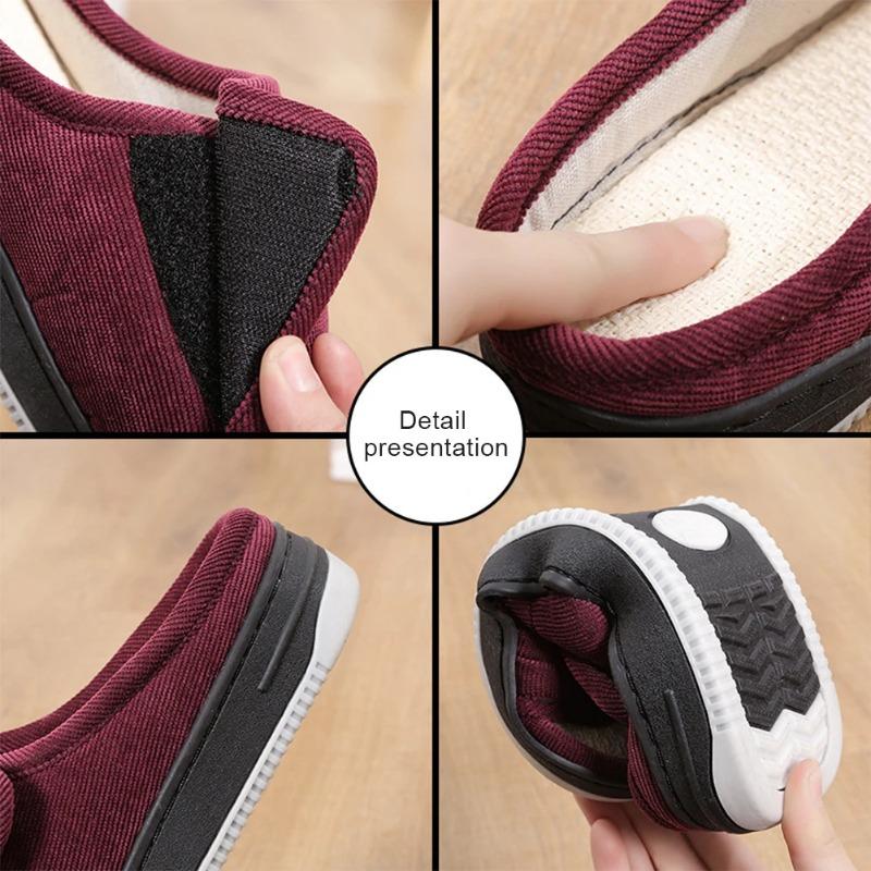 Men Women's Diabetic Slippers Adjustable Swollen Feet Slippers Open Toe with Rubber Sole for Indoor Outdoor