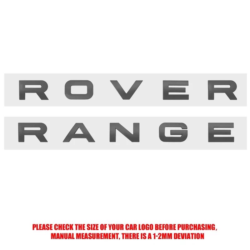 Logo 3D in ABS Lettere Emblema Range Rover Distintivo Cofano Auto Adesivo Cofano Per Range Rover Sport L320 L322 Evoque Velar Accessori