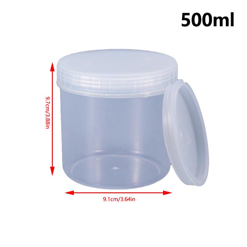 Průhledná uzavřená plechovka s víkem Plastová prázdná balící láhev Kruhové úložiště kbelík Sklenice na sušenky Potravinářské uzavřené plechovky Nádržka