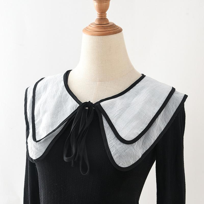 Perfect Match Shirt Sweater Neck Collar Detachable False Collar Universal White Cape Ruffled Shawl Wrap Scarf Decorative Accessory