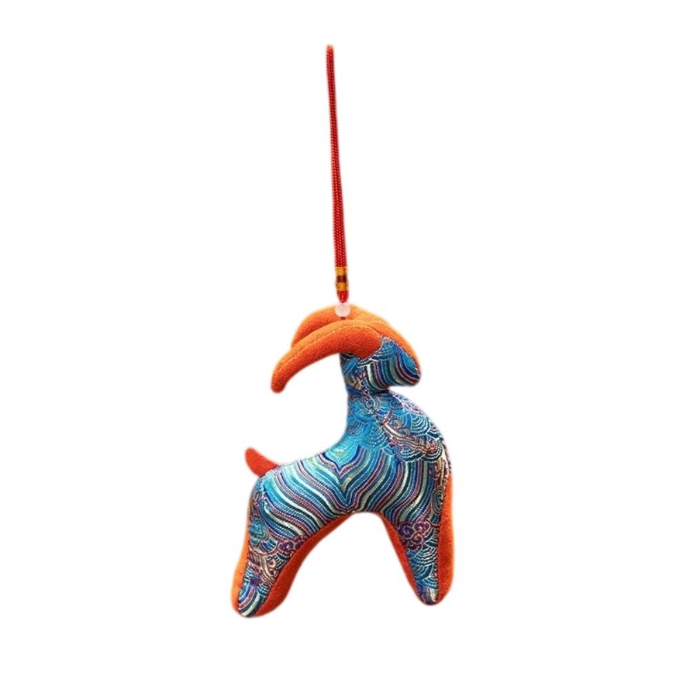 Traditional Chinese Style Sheep Charm Full Stuffed Sheep Mascot Doll Toy Lunar New Year Gifts