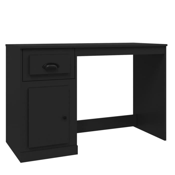 VidaXL Desk with Drawer Black 115x50x75 Cm Engineered Wood 816473
