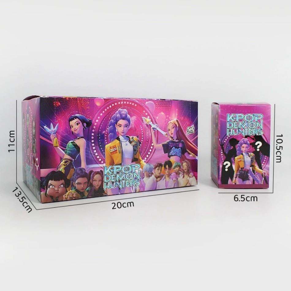 6pcs/set with Box KPop Demon Hunters Superstar Rumi Mira Zoe Acrylic PVC Action Figure Toy Anime Figurine Doll For Fans Gift