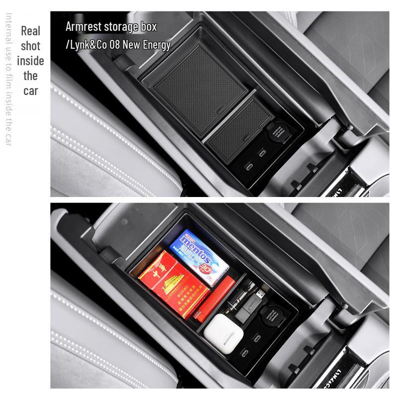 Fitted Lynk&Co 08 Center Console Armrest Storage Box & Accessories (2023-2025).