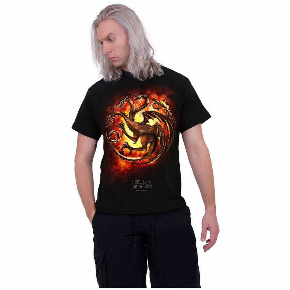 House Of The Dragon Unisex Adult Dragon Flames T-Shirt
