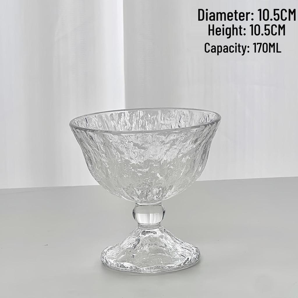 Ice Cream & Yogurt Glass Dessert Bowl - Tall, Elegant Design for Milkshakes, Pudding, and Mousse