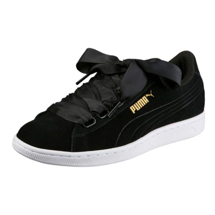 

Puma Женские повседневные низкие кроссовки Vikky Ribbon на липучке, черные 364262-02 38